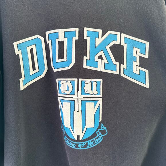 Vtg 90’s Marathon Duke Blue Crewneck Sweatshirt Cotton Exchange USA Large - Picture 2 of 7